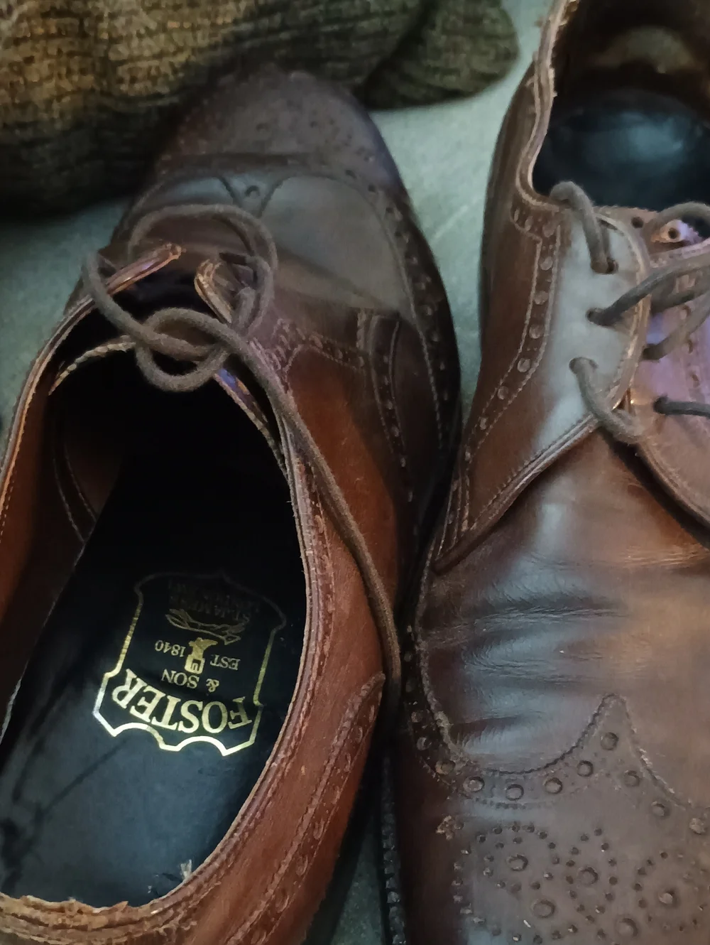 Men's Brown Leather Wingtip Dress Shoes (264) Size 12